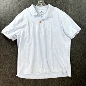 Nike Golf Polo Men's 2XL Blue White Dot Space Edition Dri-Fit Vented